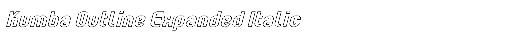 Kumba Outline Expanded Italic image